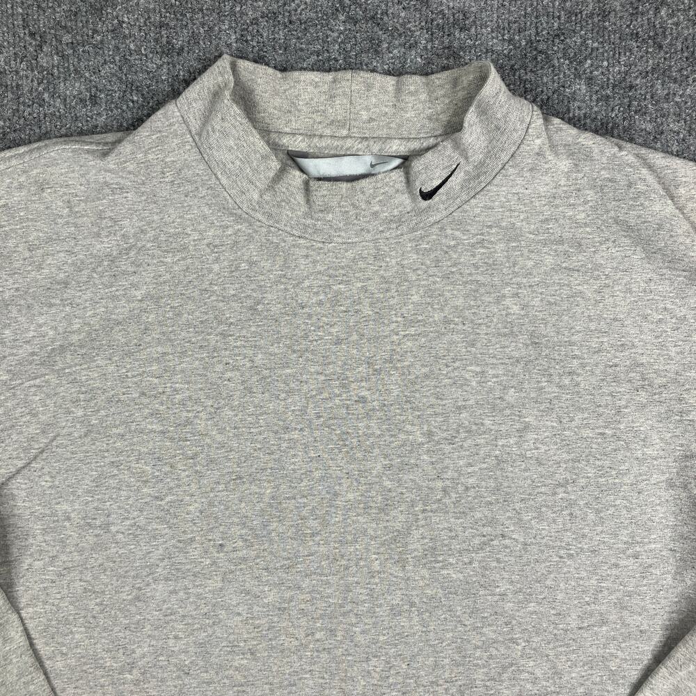 Nike Activewear Top Mens‎ XXL Gray Long Sleeve Mock Neck Athletic Shirt